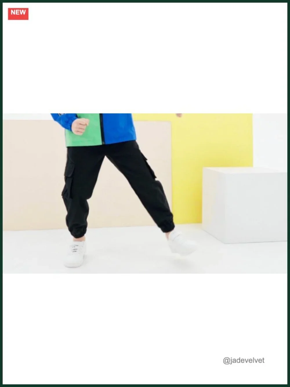 Boys Cargo Joggers Drawstring Jogging Pants Elastic Waist Trousers